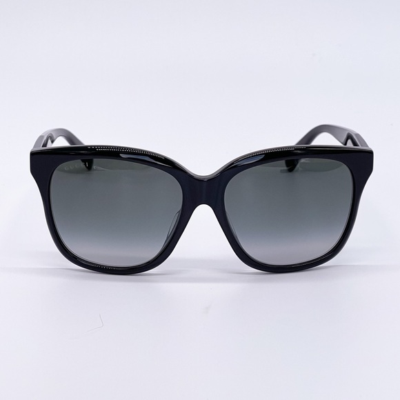 NEW GUCCI GG0800SA 001 BLACK GREY CAT EYE SUNGLASSES GUCCI - Picture 3 of 13